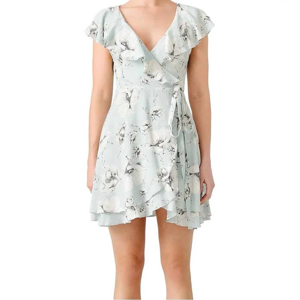 [Size: S] Free People French Quarter Wrap Mini Dress